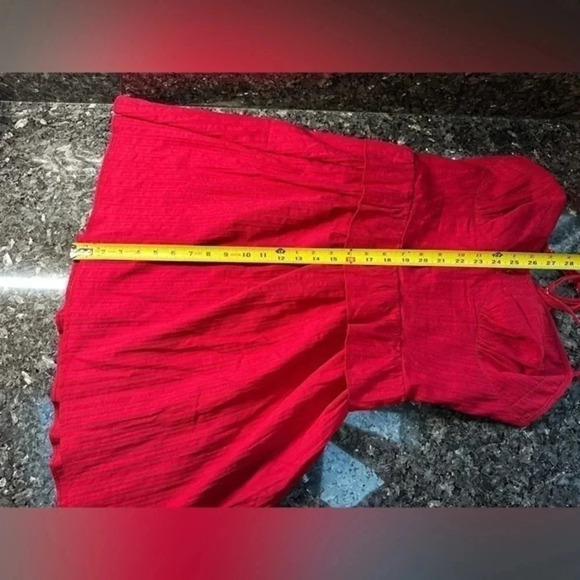 Betsey Johnson | Red Ruffle Fit & Flare Pinup Rockabilly Dress Size L Large - Picture 12 of 15